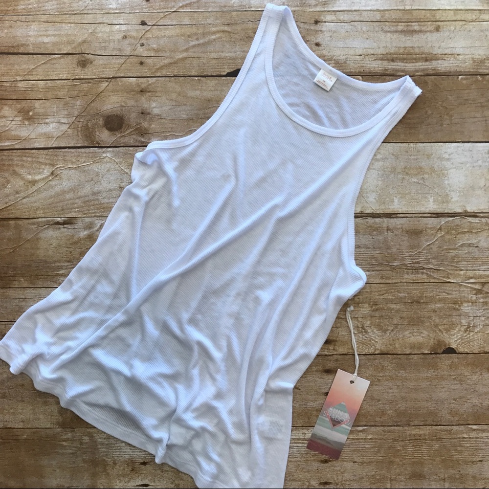 Sun & Shadow White tank